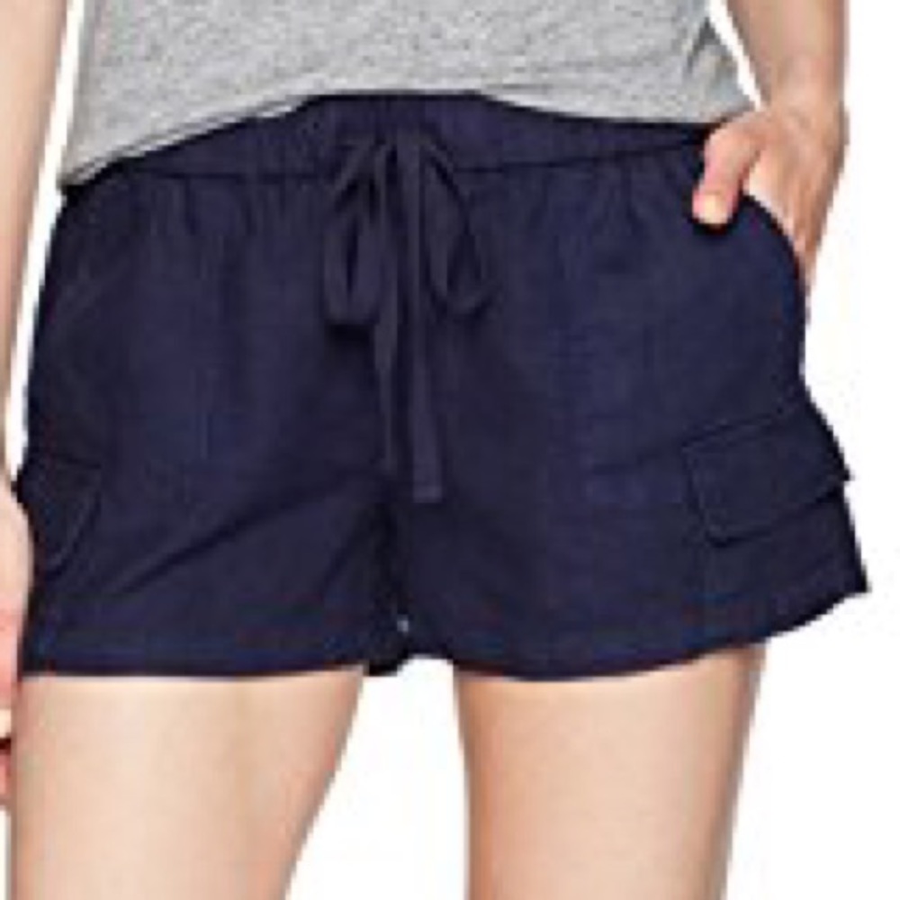 Joie Ilya Dark Navy 100% Linen Shorts